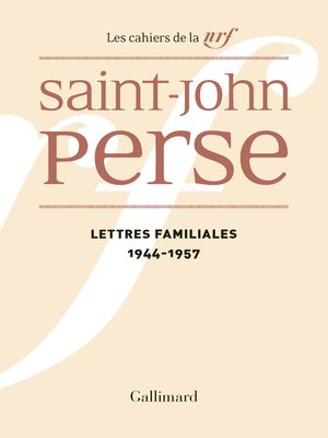 cover image of Lettres familiales (1944-1957)